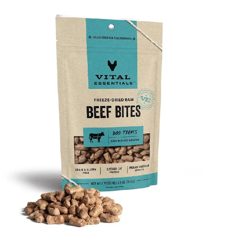 Vital Essentials® Freeze-Dried Beef Bites Dog Treats