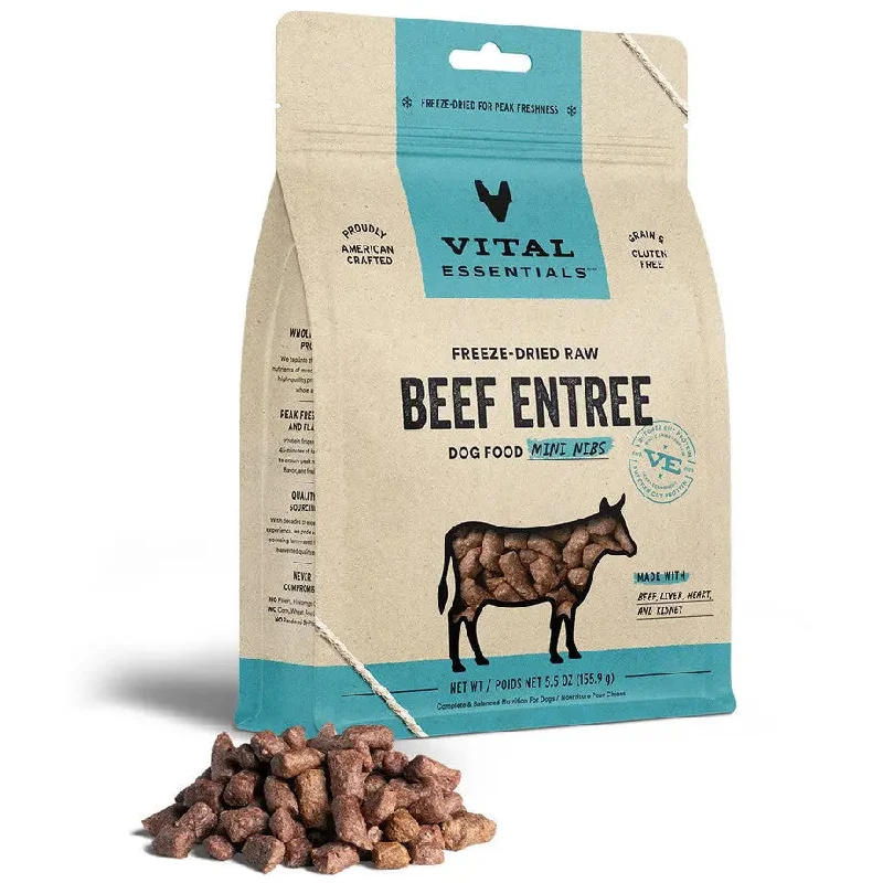 Vital Essentials® Freeze-Dried Raw Beef Entree Dog Food Mini Nibs