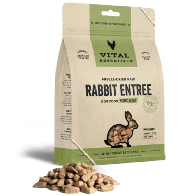 Vital Essentials® Freeze-Dried Raw Rabbit Entree Dog Food Mini Nibs