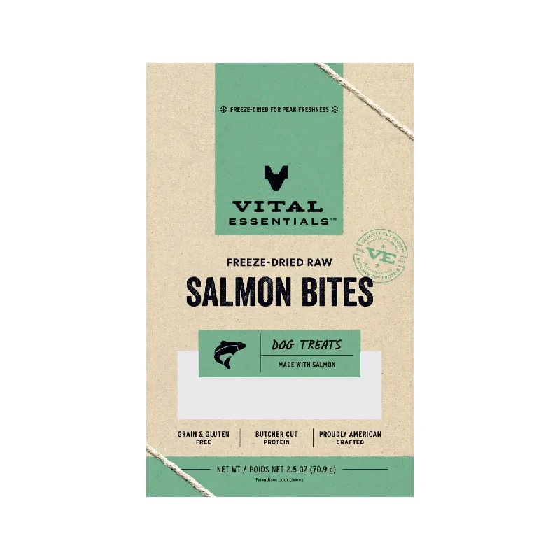 Vital Essentials® Freeze-Dried Raw Salmon Bites Dog Treats, 2.5 oz