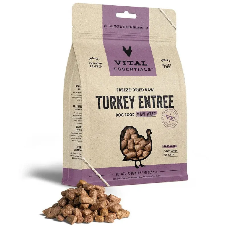 Vital Essentials® Freeze-Dried Raw Turkey Entree Dog Food Mini Nibs