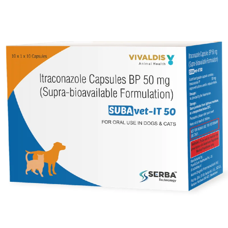 Vivaldis SUBAvet IT 50 (Itraconazole) for Dogs & Cats (pack of 10 tablets)