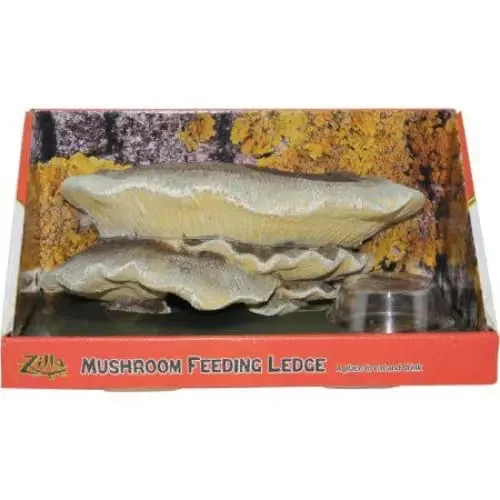 Zilla Mushroom Feeding Ledge Reptile Decor